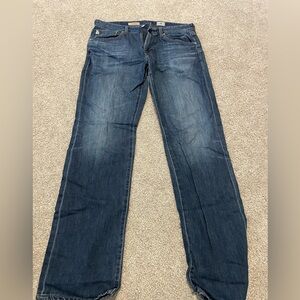 AG Adriano Goldschmied Men's Straight Jeans - Dark Blue